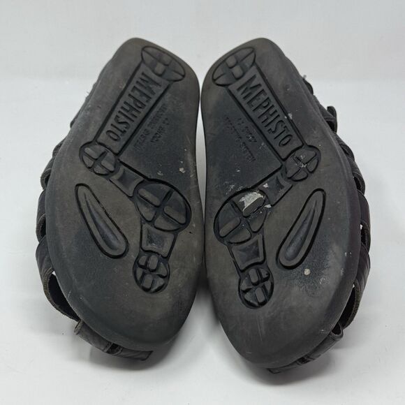Mephisto Sam Fisherman Sandals Mens 11 EU 45 Black Leather Casual Comfort - Picture 14 of 15